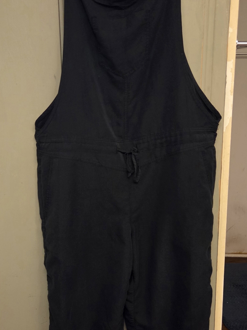 bp Black Sleeveless Drawstring-Waist Jumpsuit